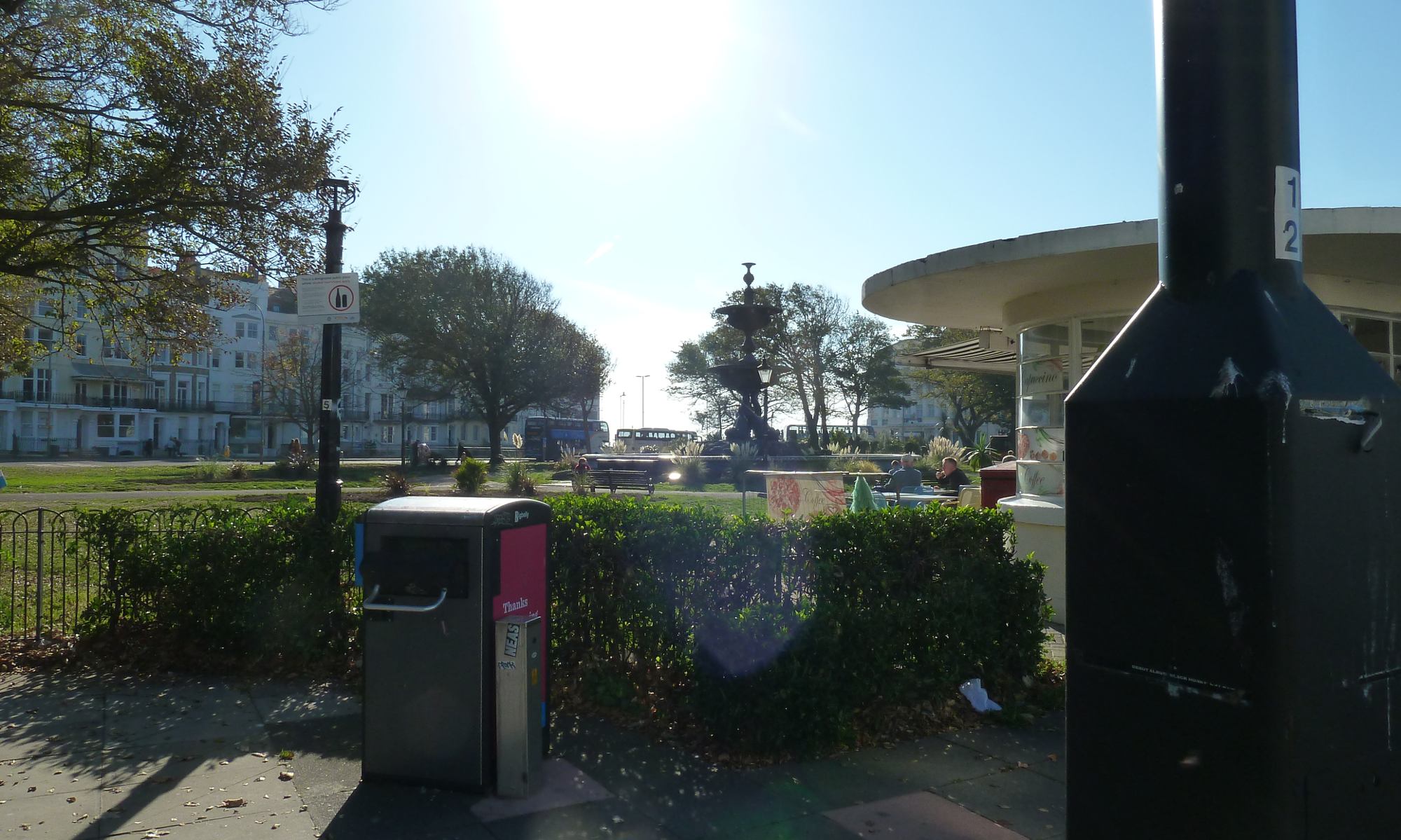 nice park with cafe
