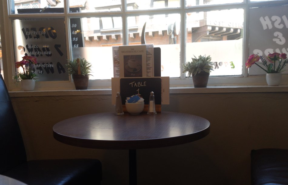 table at cafe